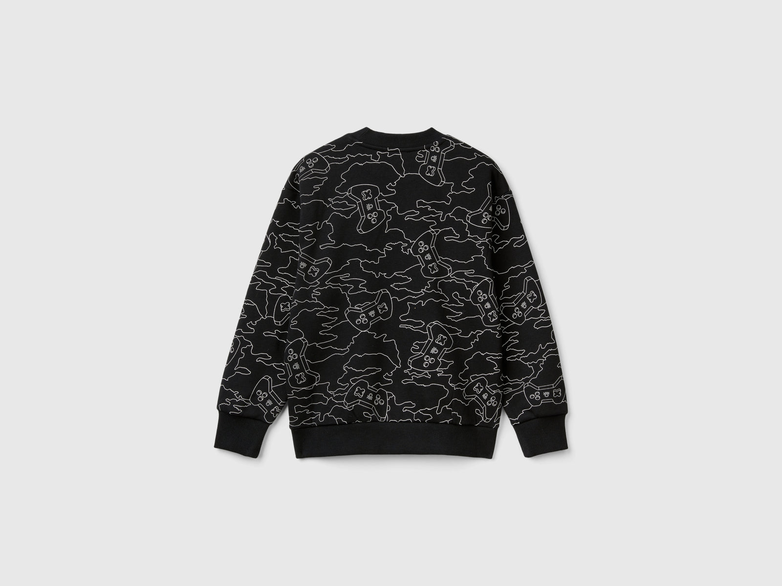 Felpa gamer con stampa gommata da bambino nero 2 | Benetton Outlet