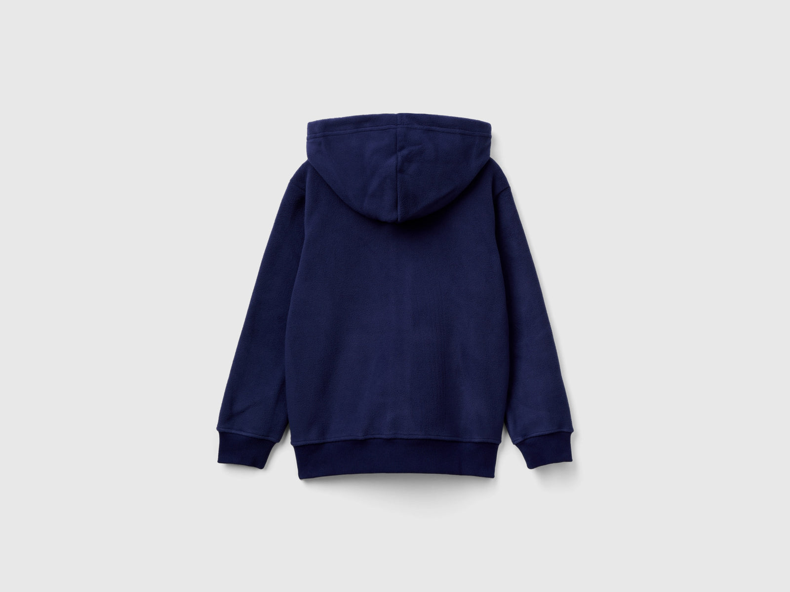 Felpa in pile con cappuccio da bambino blu scuro 2 | Benetton Outlet