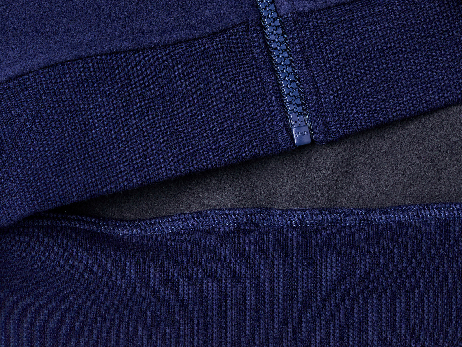 Felpa in pile con cappuccio da bambino blu scuro 3 | Benetton Outlet