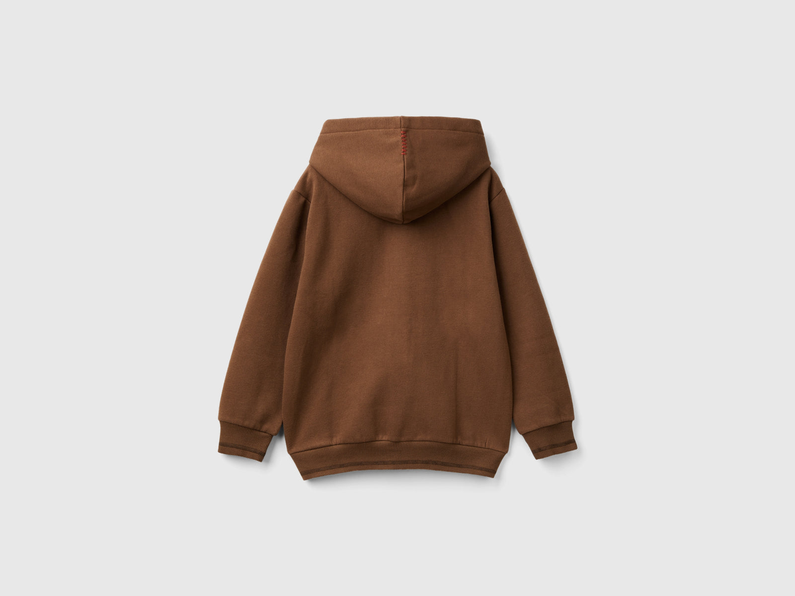 Calda felpa con cappuccio e stampa da bambino marrone 2 | Benetton Outlet