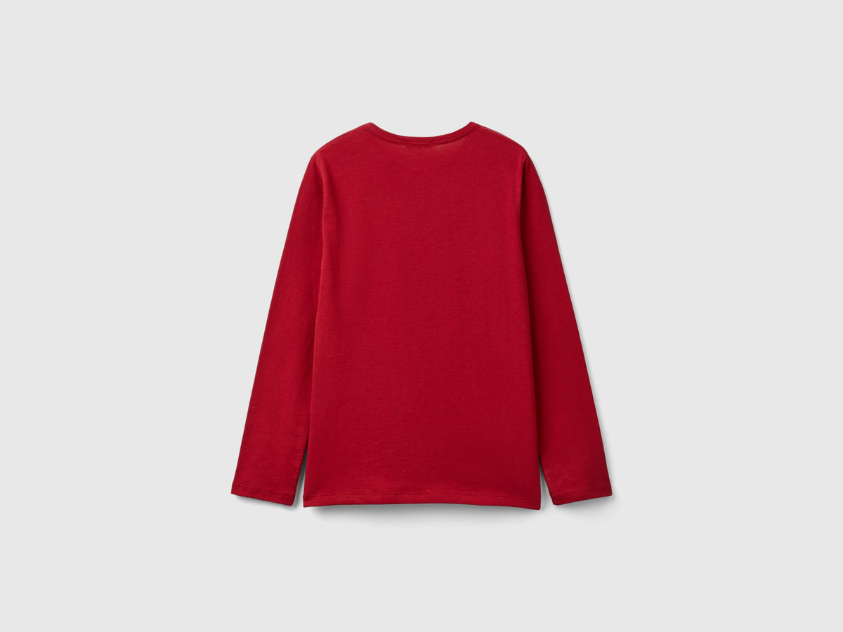 T-shirt a manica lunga in cotone bio