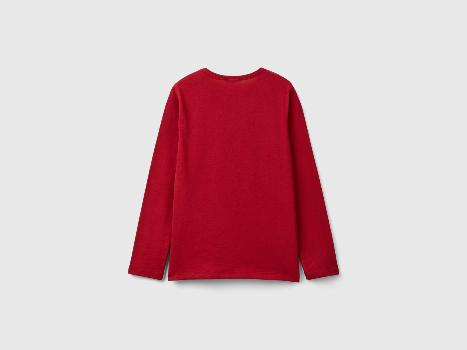 T-shirt a manica lunga in cotone bio da bambina rosso 2 | Benetton Outlet