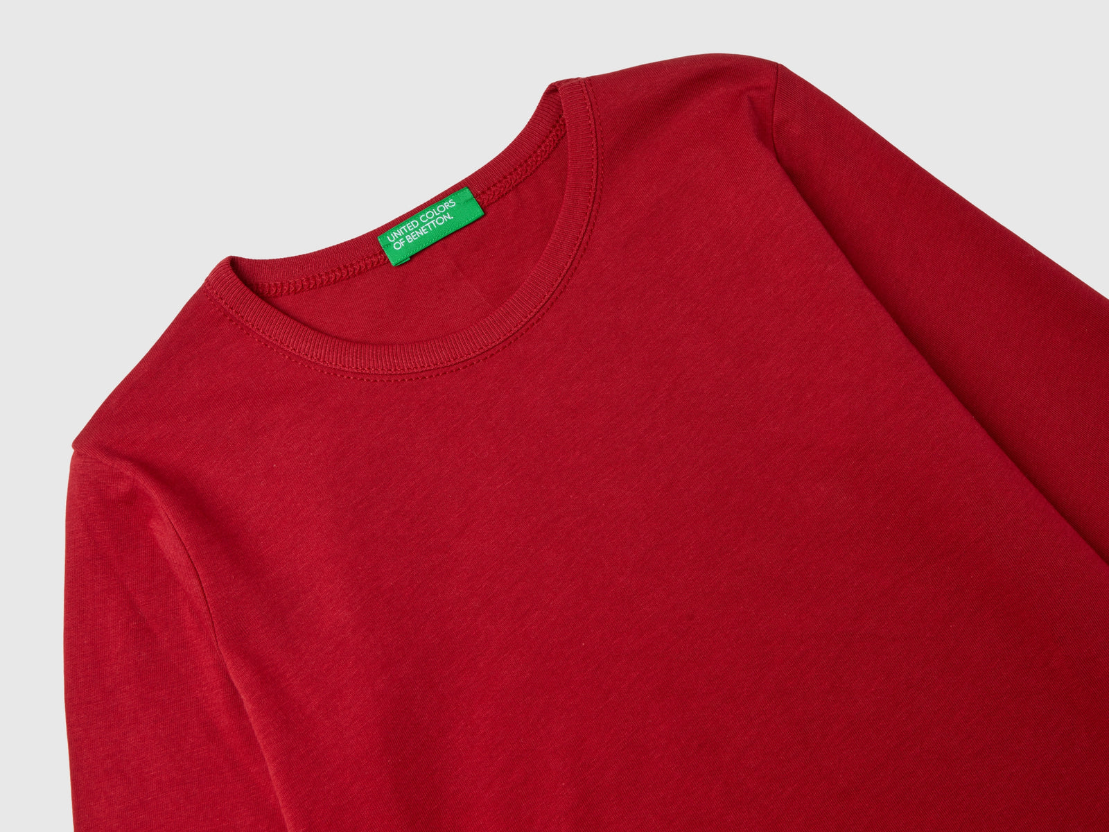 T-shirt a manica lunga in cotone bio da bambina rosso 3 | Benetton Outlet