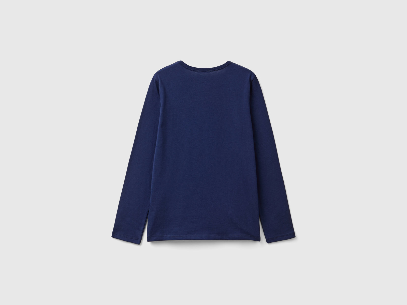 T-shirt a manica lunga in cotone bio da bambina blu scuro 2 | Benetton Outlet