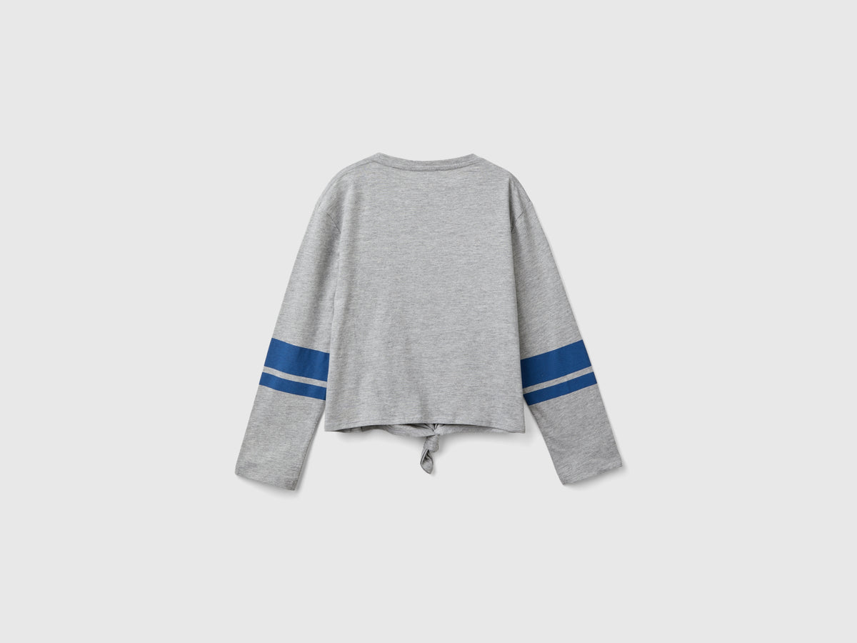T-shirt con paillettes in cotone bio