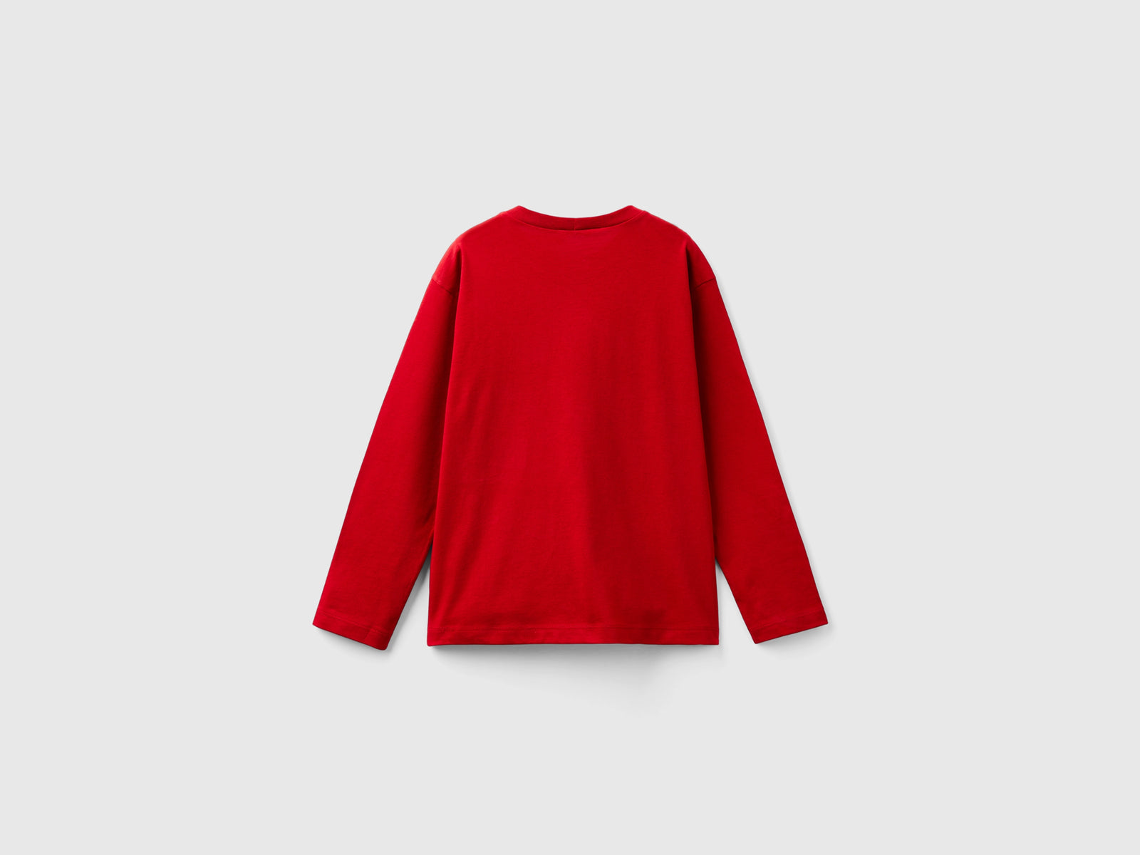T-shirt con stampa effetto velluto da bambino rosso 2 | Benetton Outlet