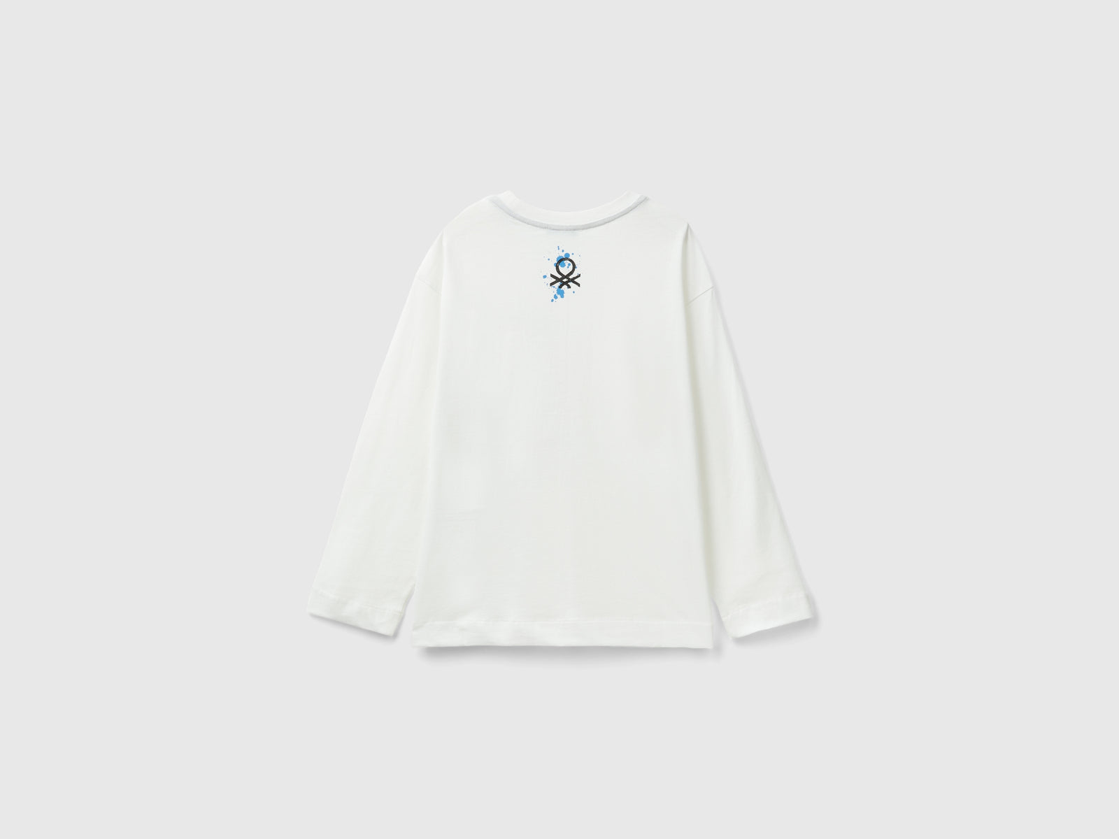 Organic cotton T-shirt with pocket da bambino bianco 2 | Benetton Outlet