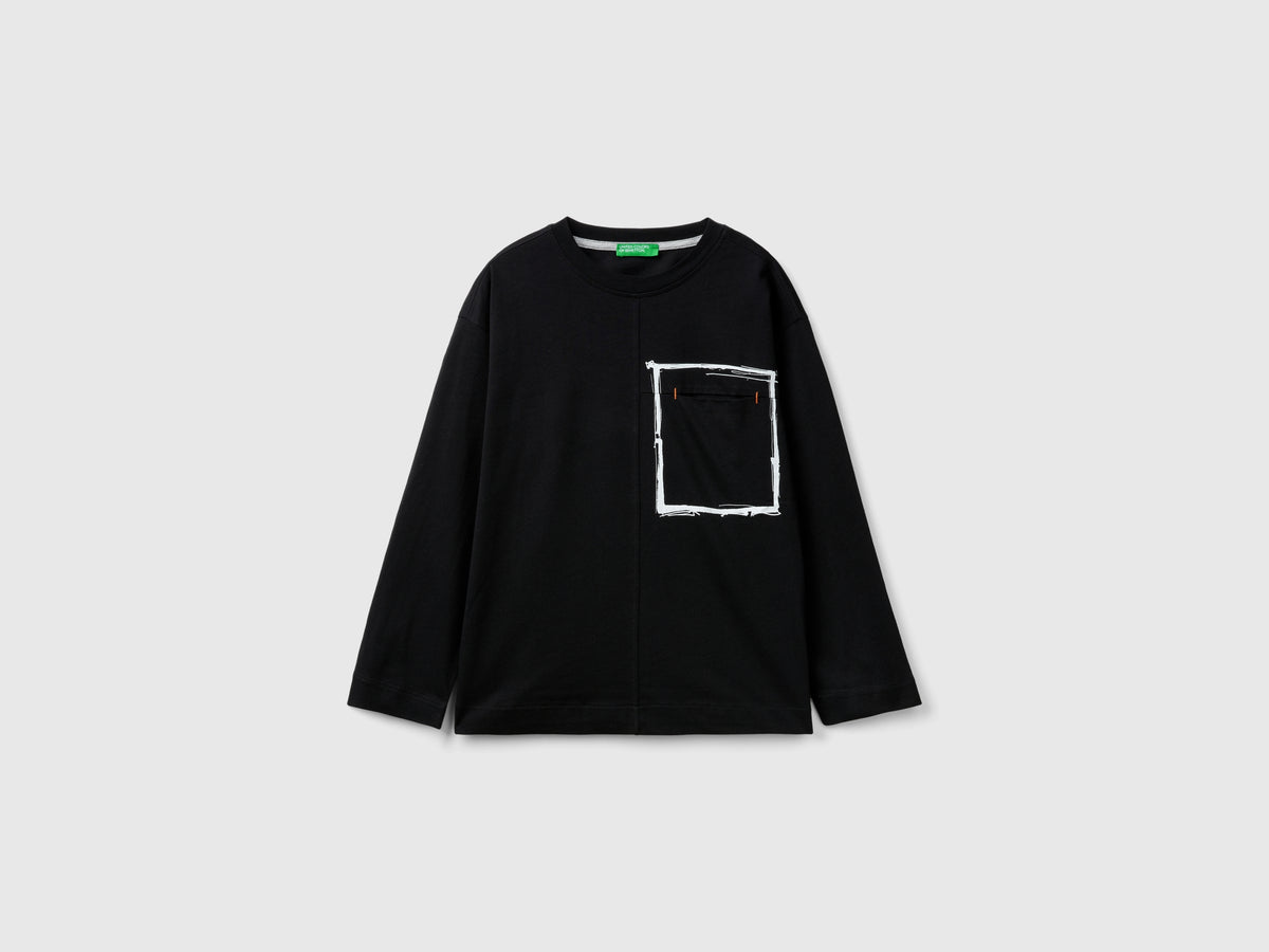 T-shirt con taschino in cotone bio