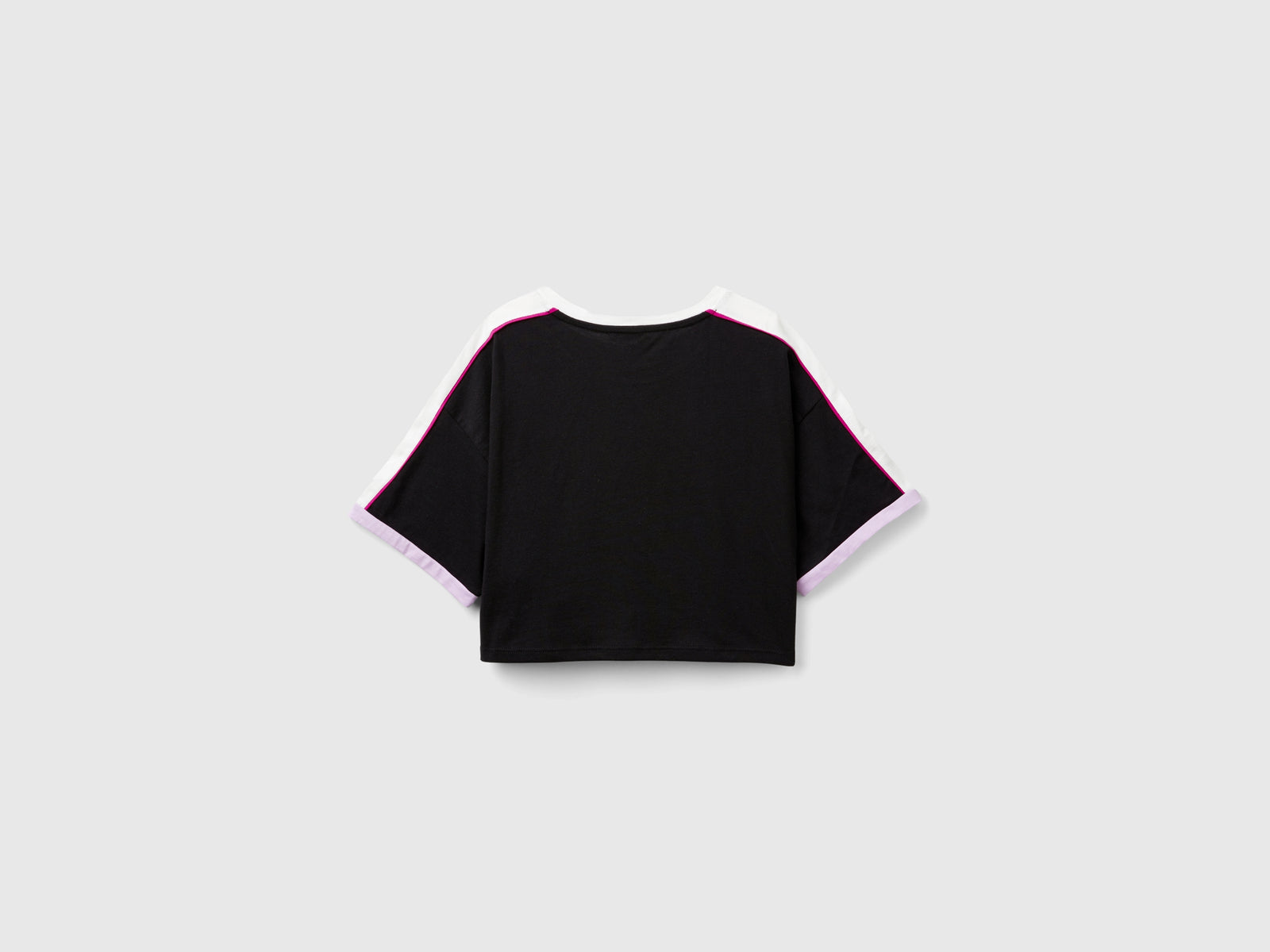 T-shirt con stampa graffiti e strass da bambina nero 2 | Benetton Outlet