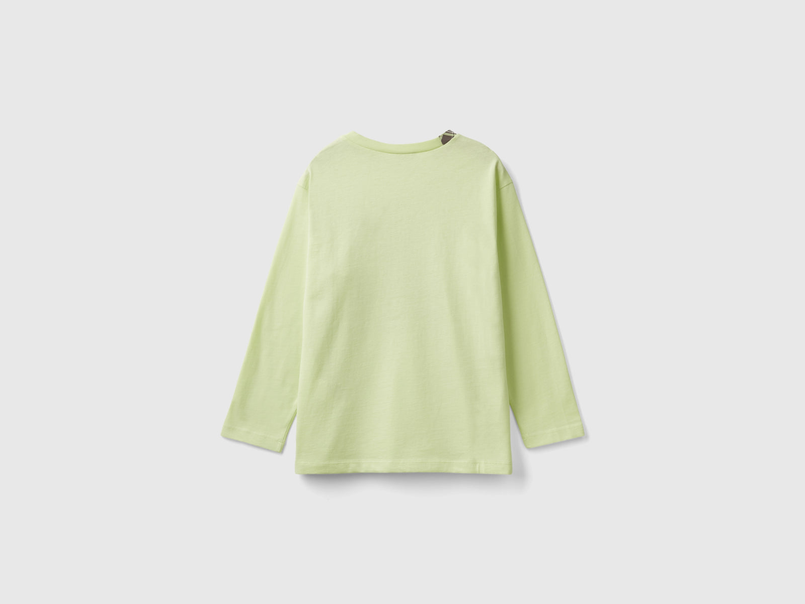 T-shirt con stampa fotografica in cotone bio da bambino lime 2 | Benetton Outlet