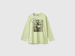 T-shirt con stampa fotografica in cotone bio