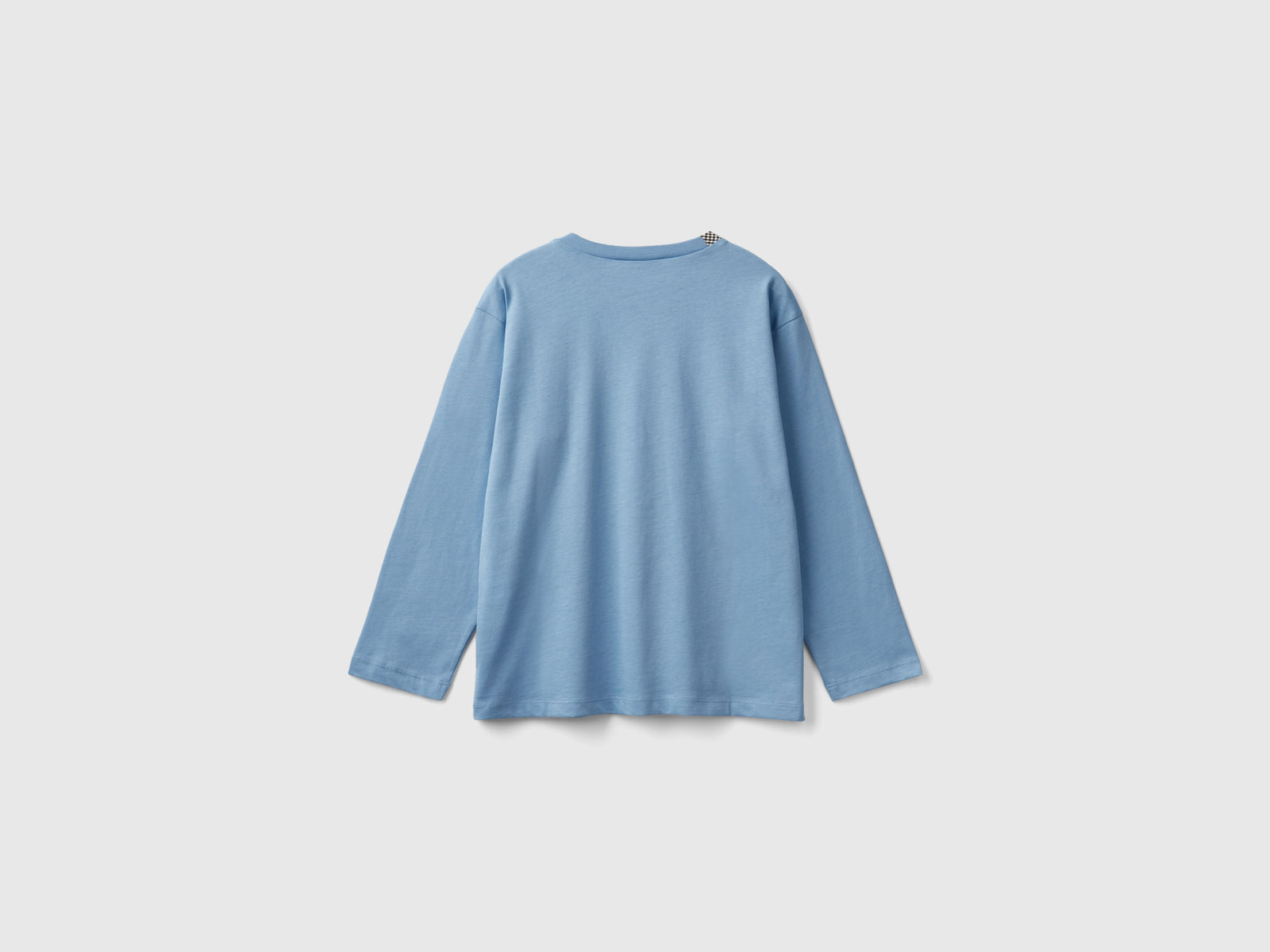T-shirt con stampa fotografica in cotone bio da bambino azzurro 2 | Benetton Outlet
