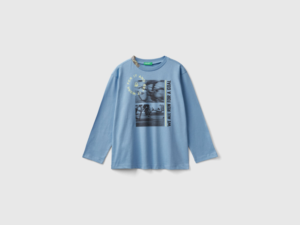 T-shirt con stampa fotografica in cotone bio