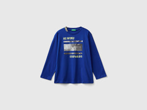 T-shirt con stampa fotografica in cotone bio