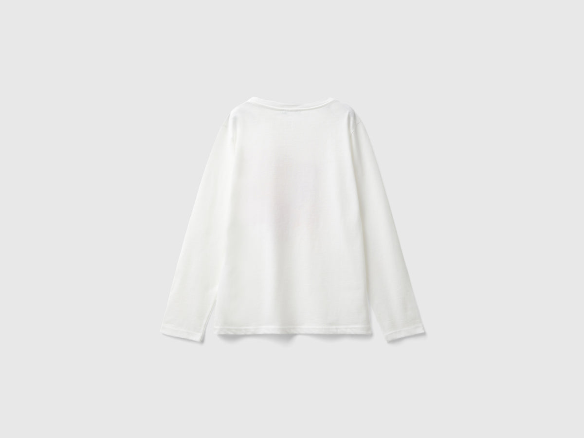 T-shirt manica lunga in cotone bio