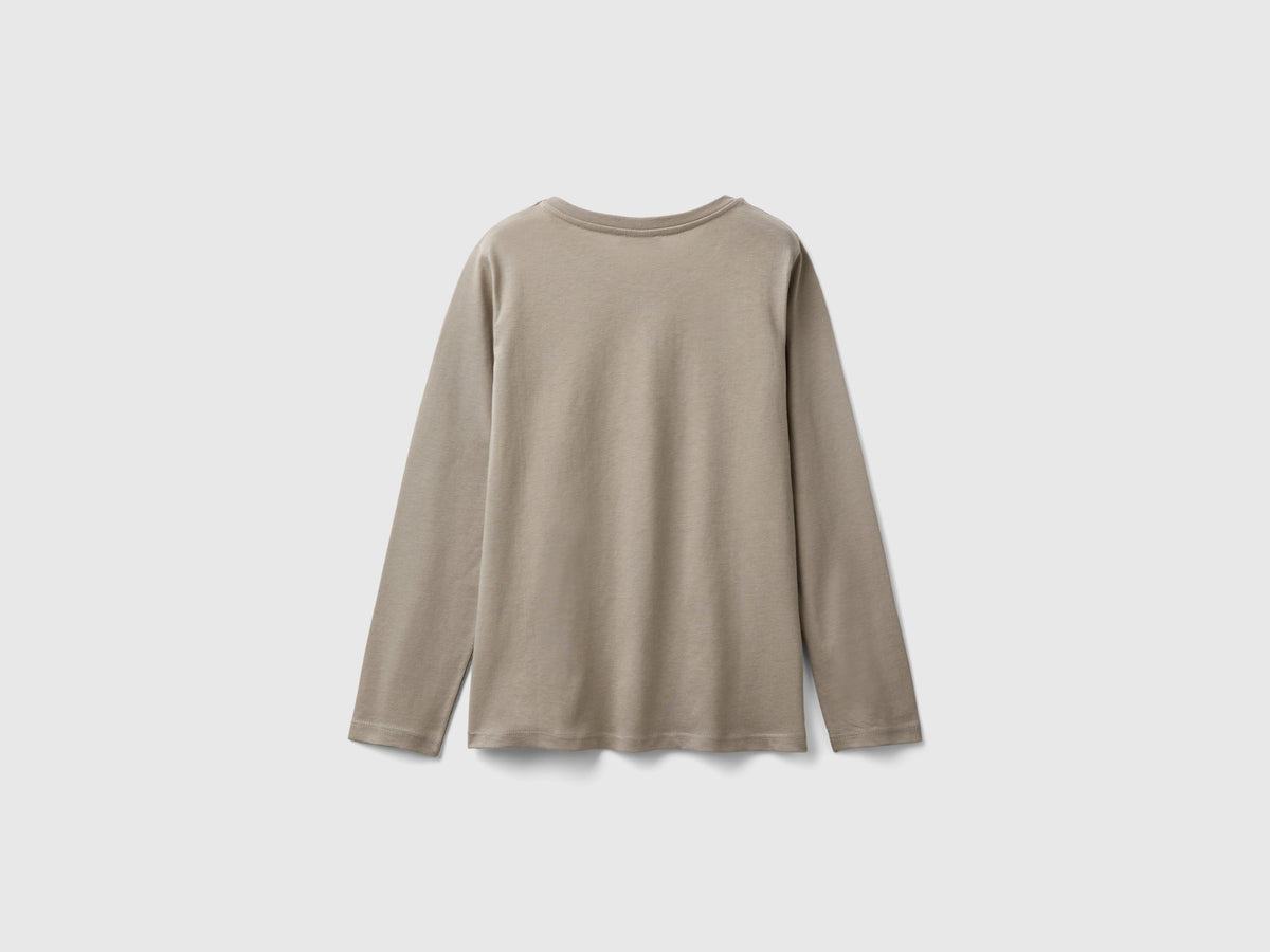 T-shirt manica lunga in cotone bio