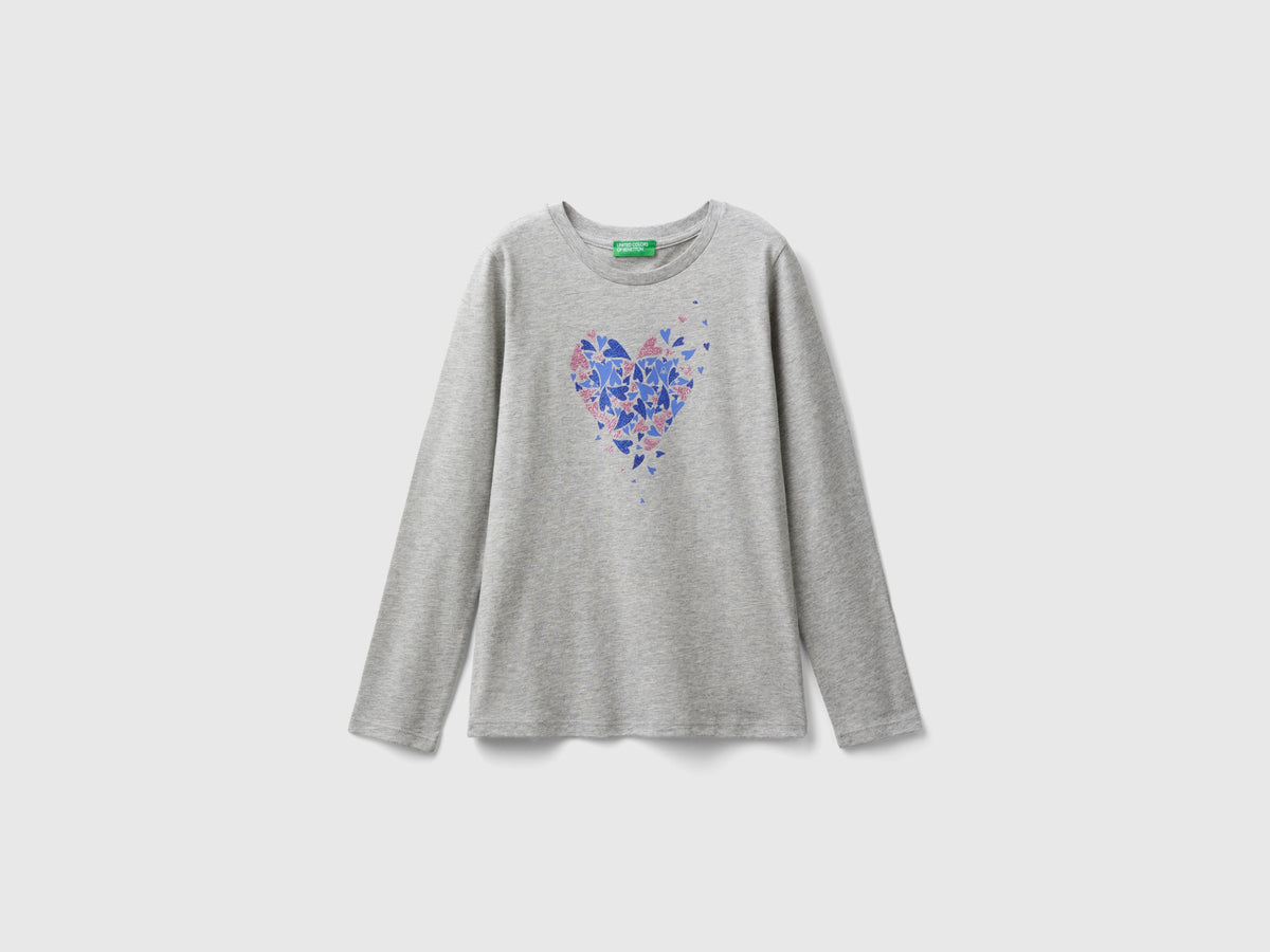 T-shirt manica lunga in cotone bio