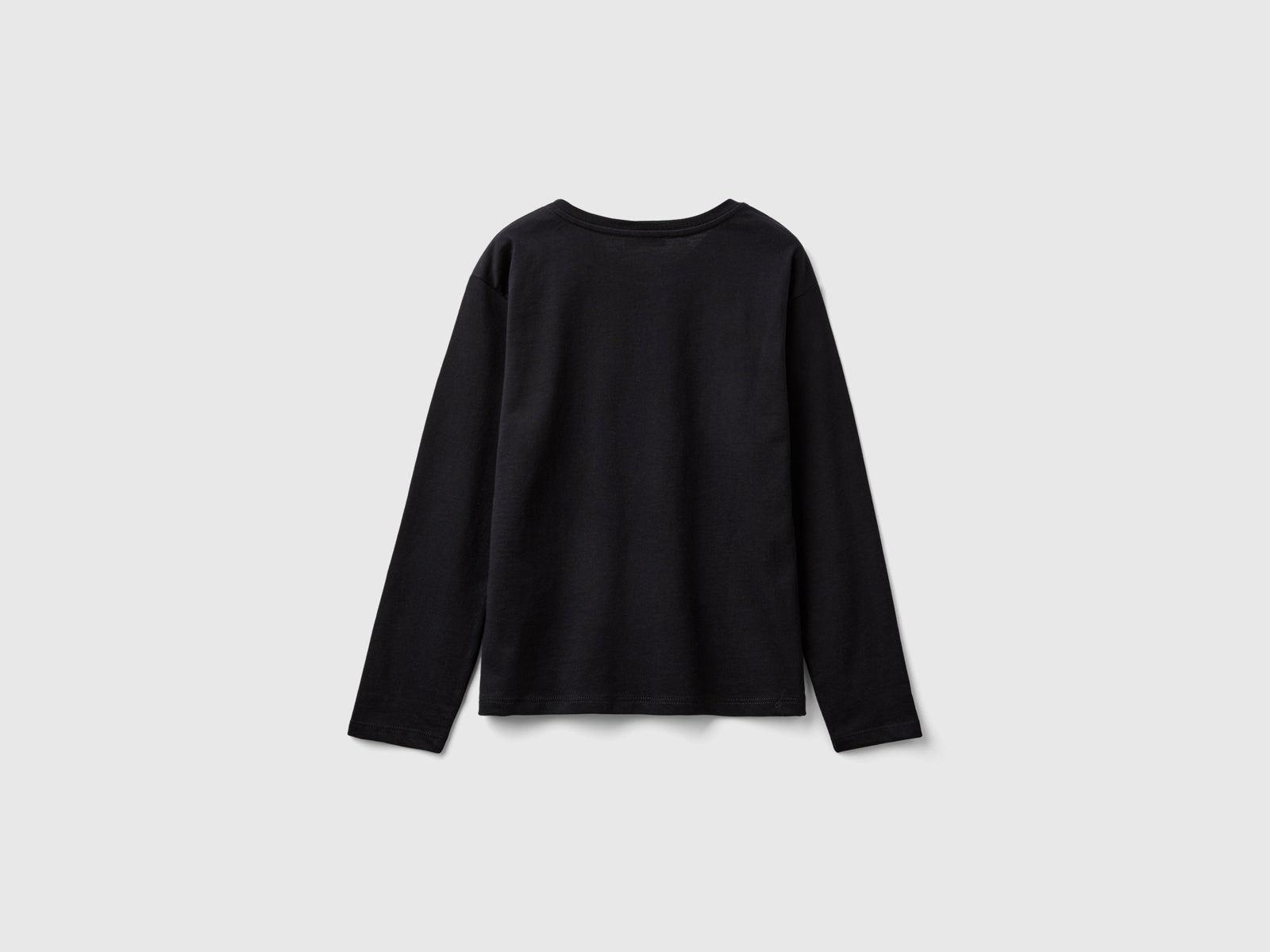 T-shirt con stampa fotografica e glitter da bambina nero 2 | Benetton Outlet