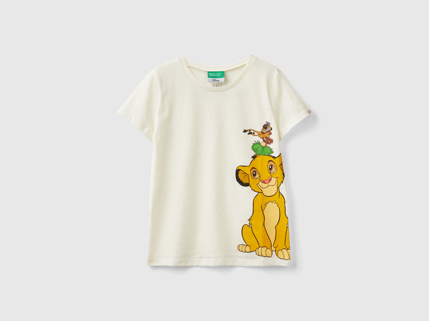 T-shirt ©Disney Simba e Timon da bambina bianco panna | Benetton Outlet