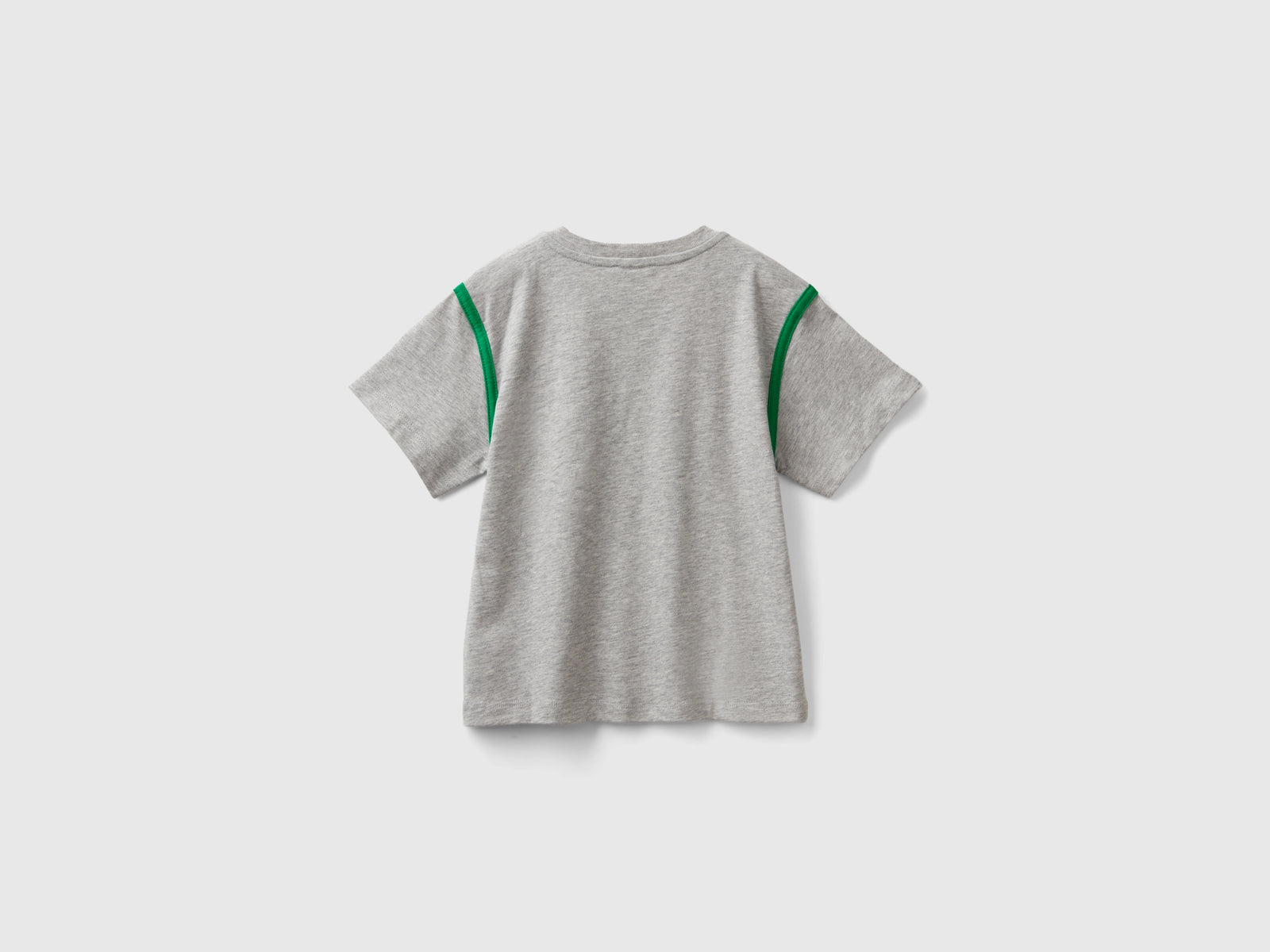 T-shirt con stampa graffiti in cotone bio da bimbo grigio chiaro 2 | Benetton Outlet