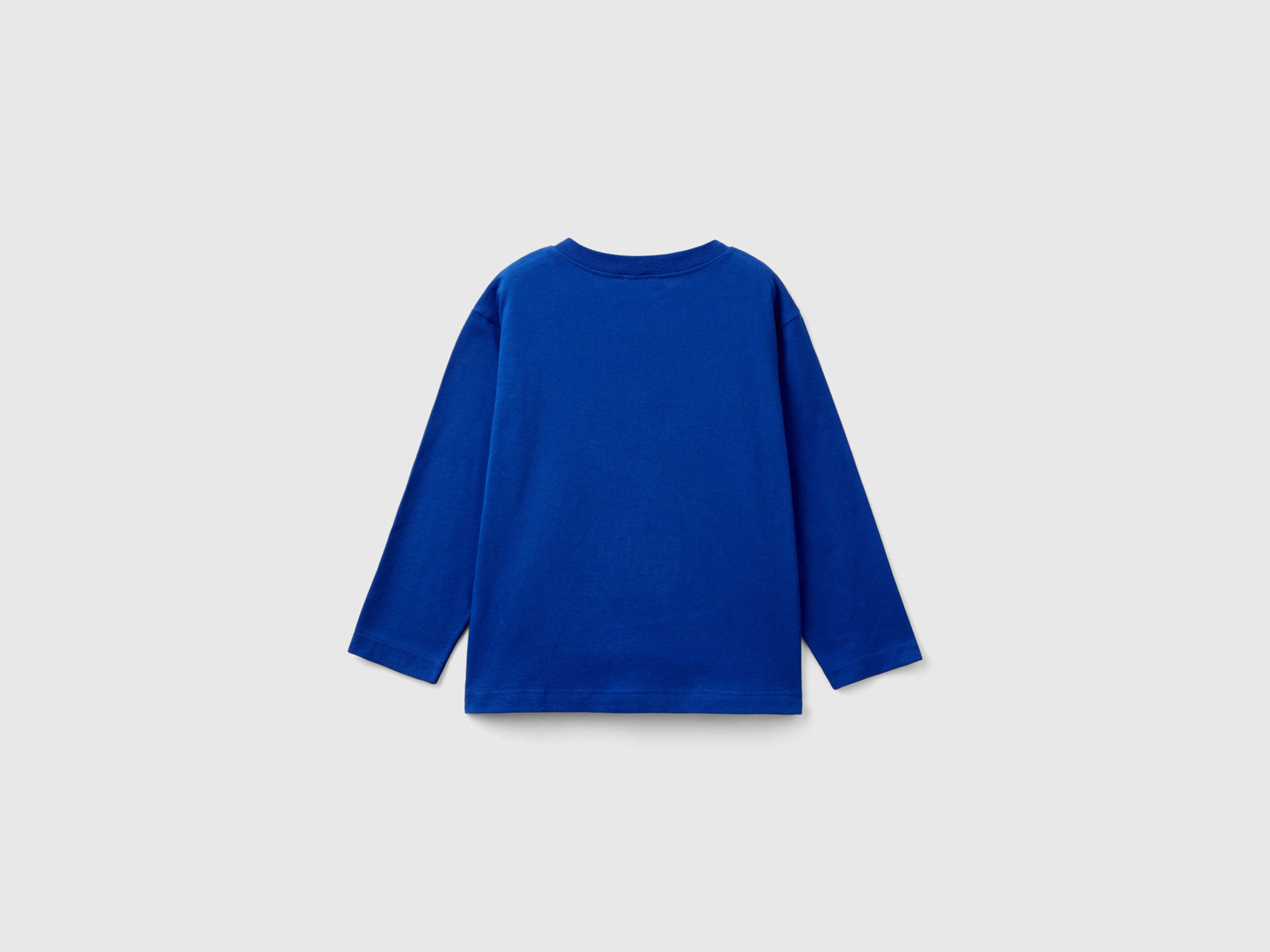 Maglietta con stampa in cotone bio da bimbo bluette 2 | Benetton Outlet