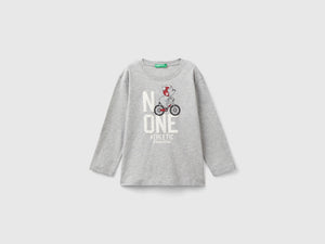 Maglietta con stampa in cotone bio
