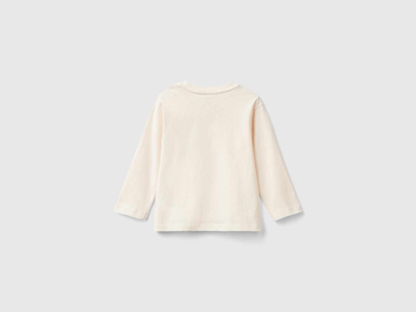 T-shirt con stampa e applicazione da bimbo bianco panna 2 | Benetton Outlet