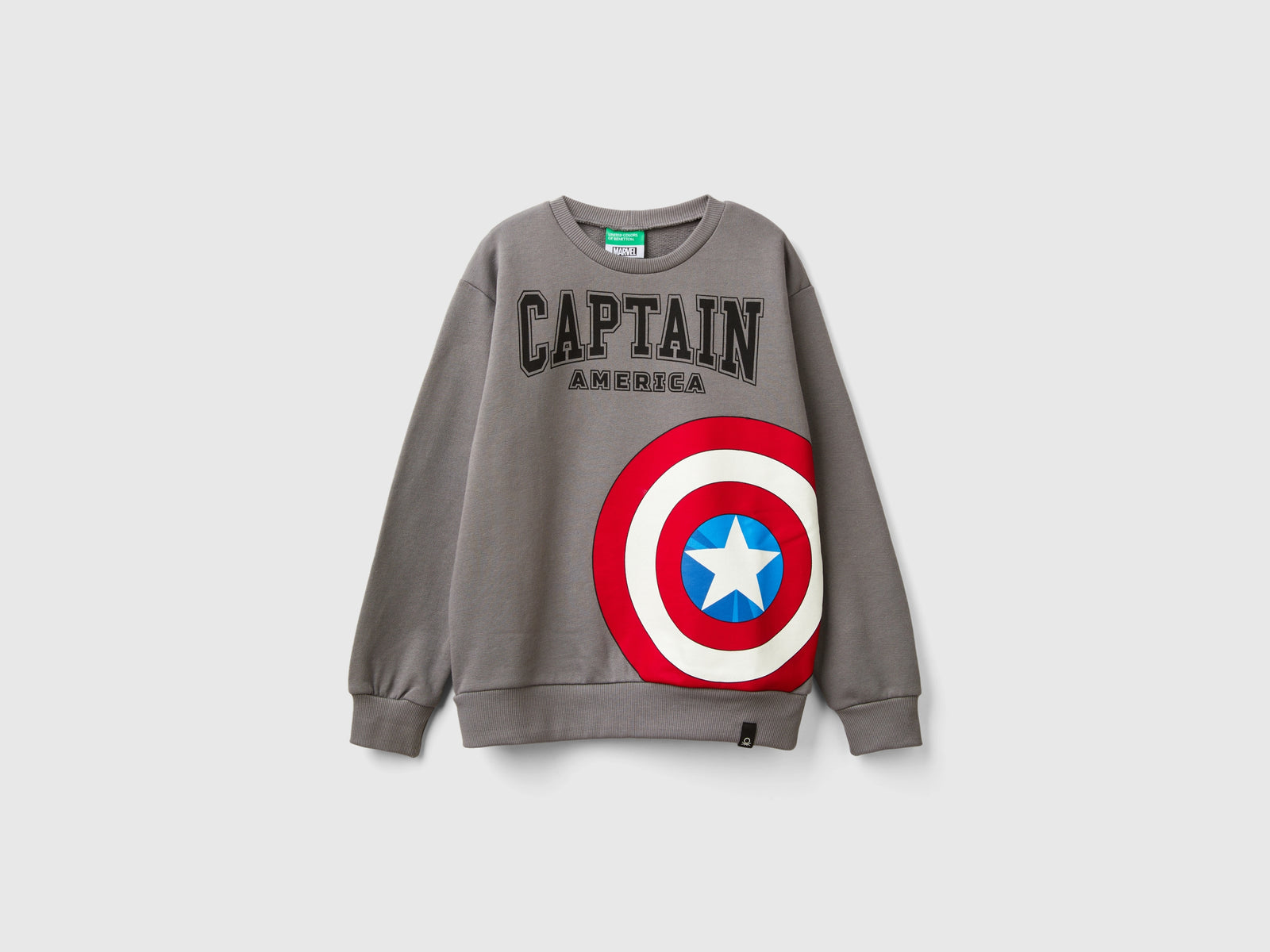 Felpa ©Marvel Capitan America da bambino grigio scuro | Benetton Outlet