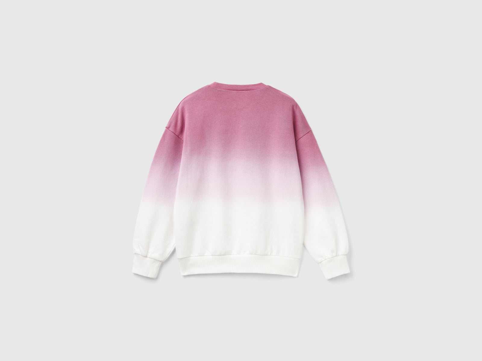 Felpa dip dye con ricamo da bambina malva scuro 2 | Benetton Outlet