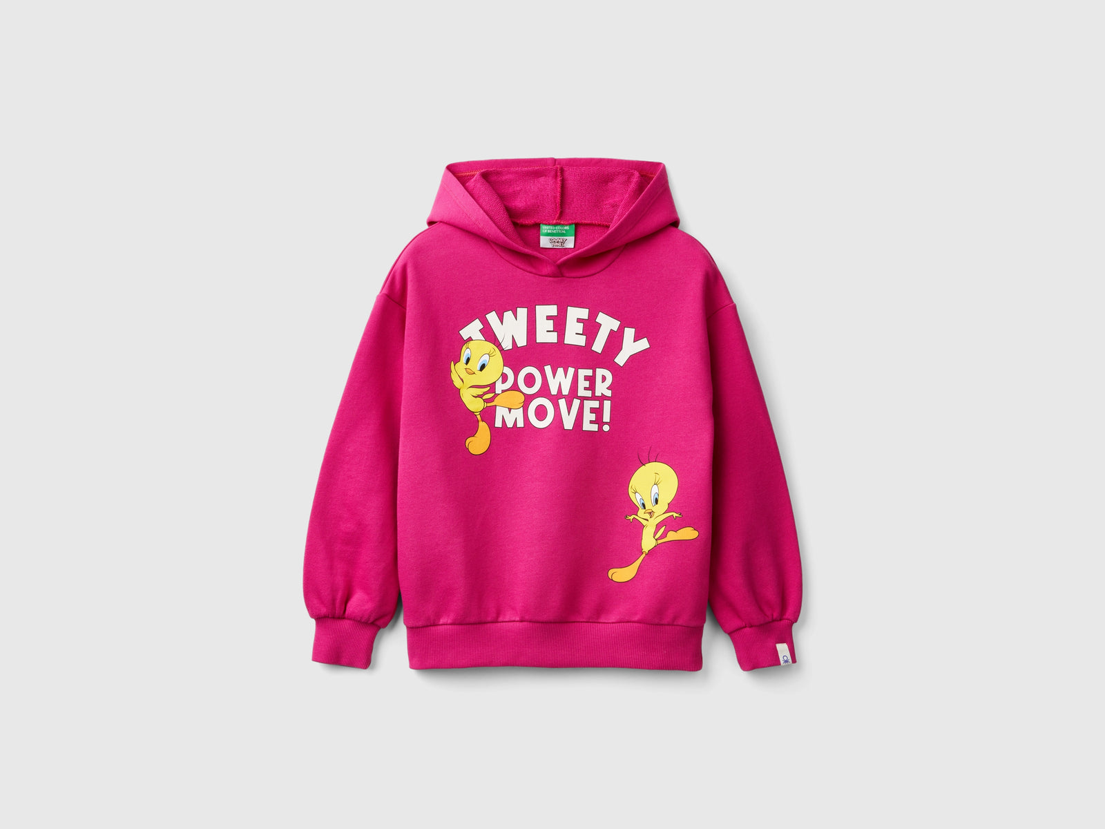 Felpa con cappuccio ©Looney Tunes da bambina fucsia | Benetton Outlet