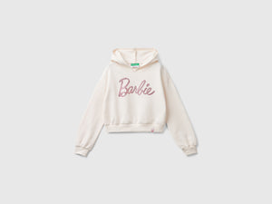 Felpa Barbie panna con strass