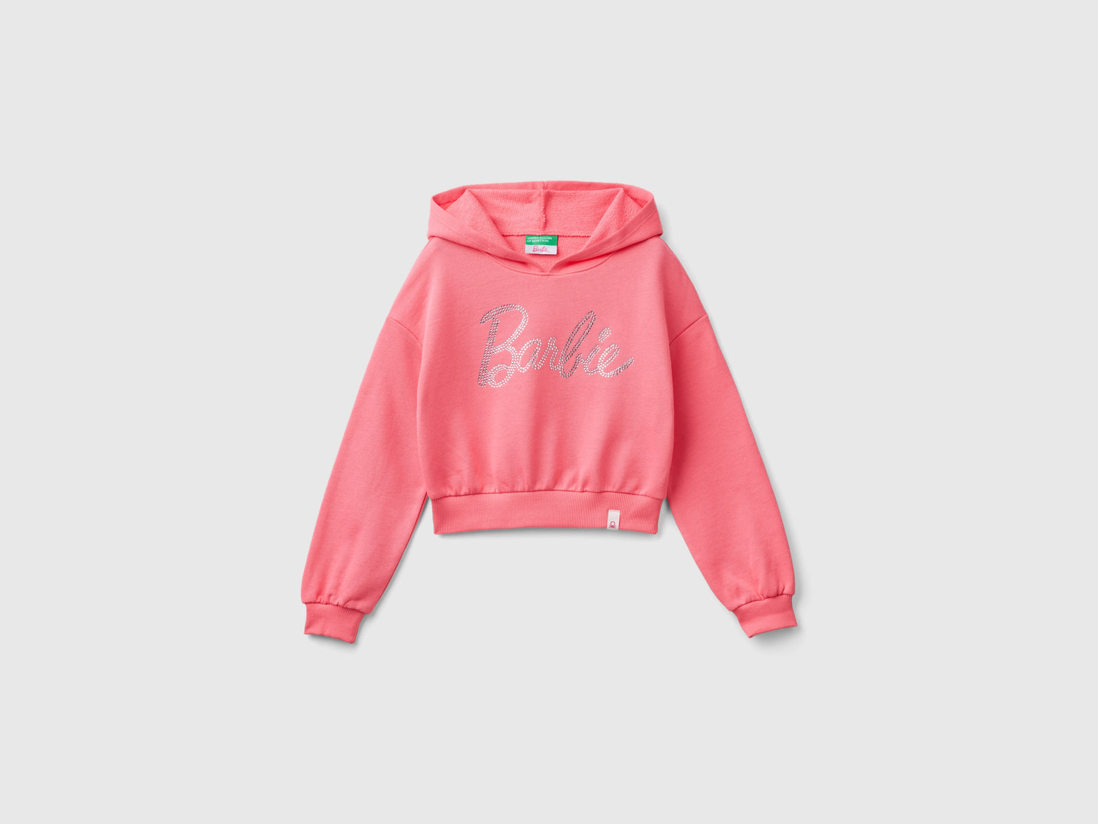 Felpa Barbie con strass da bambina rosa | Benetton Outlet