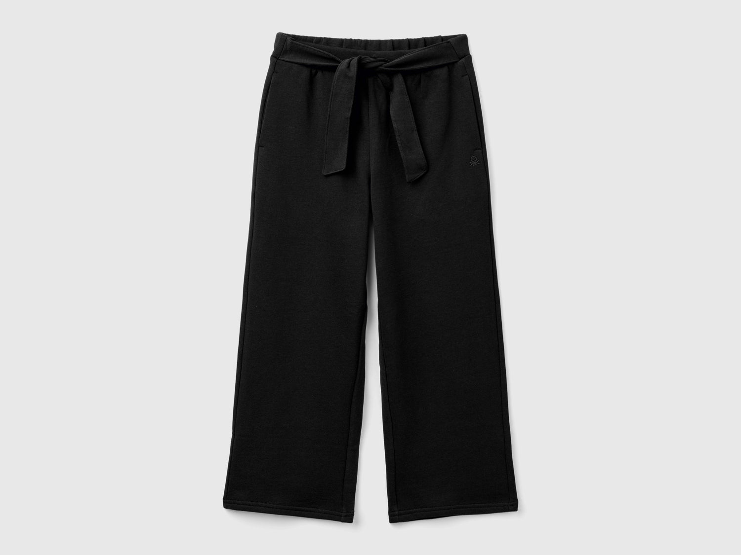 Pantalón sudadera con fajín da bambina nero | Benetton Outlet