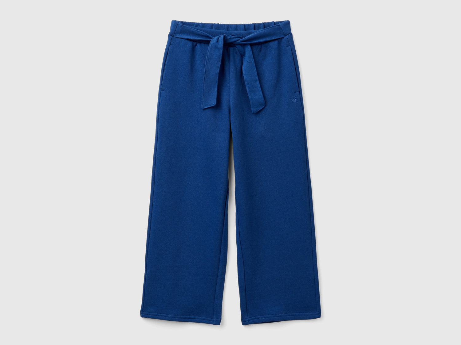 Pantalón sudadera con fajín da bambina blu | Benetton Outlet