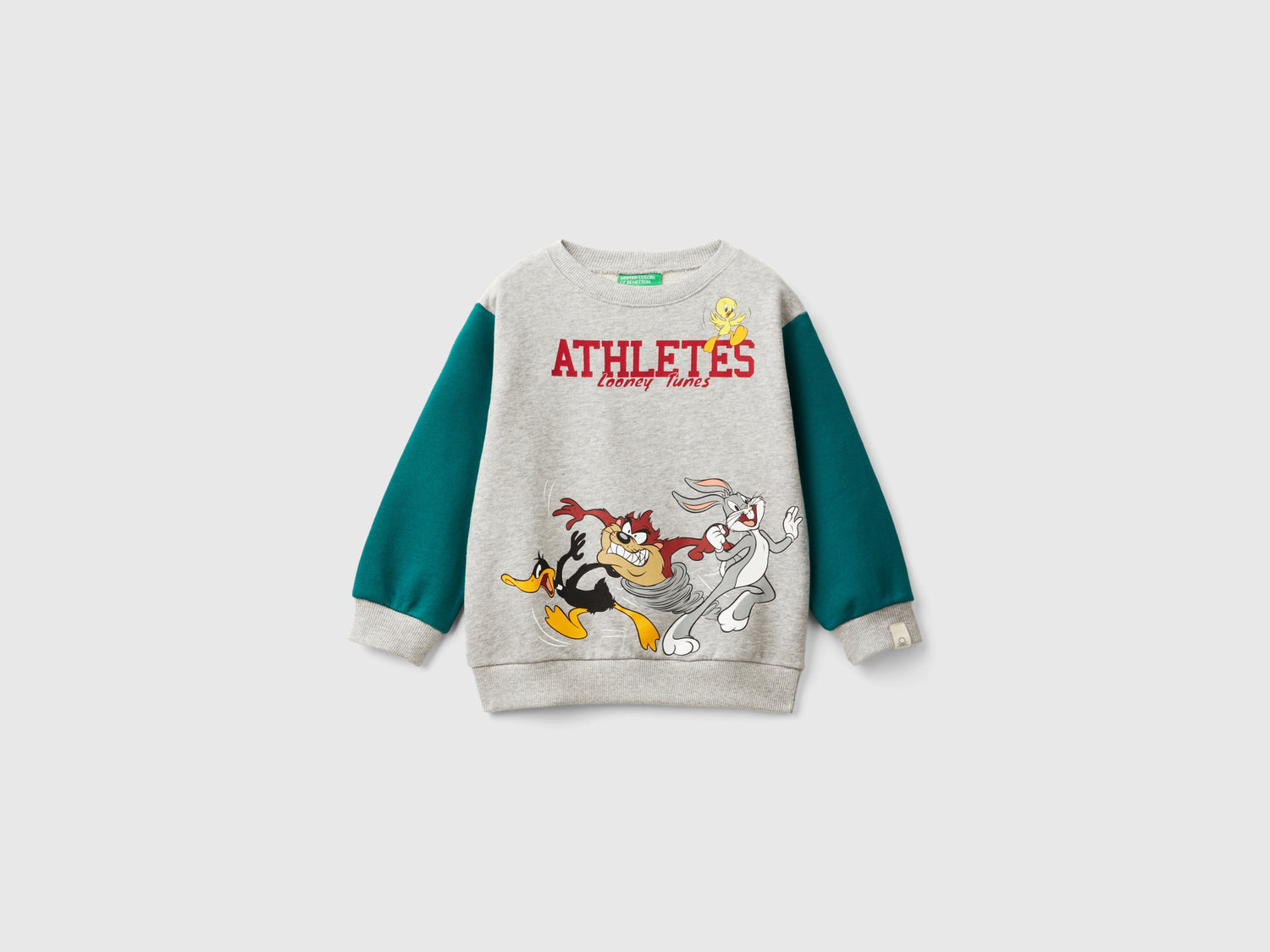 Felpa con stampa ©Looney Tunes da bimbo grigio scuro | Benetton Outlet