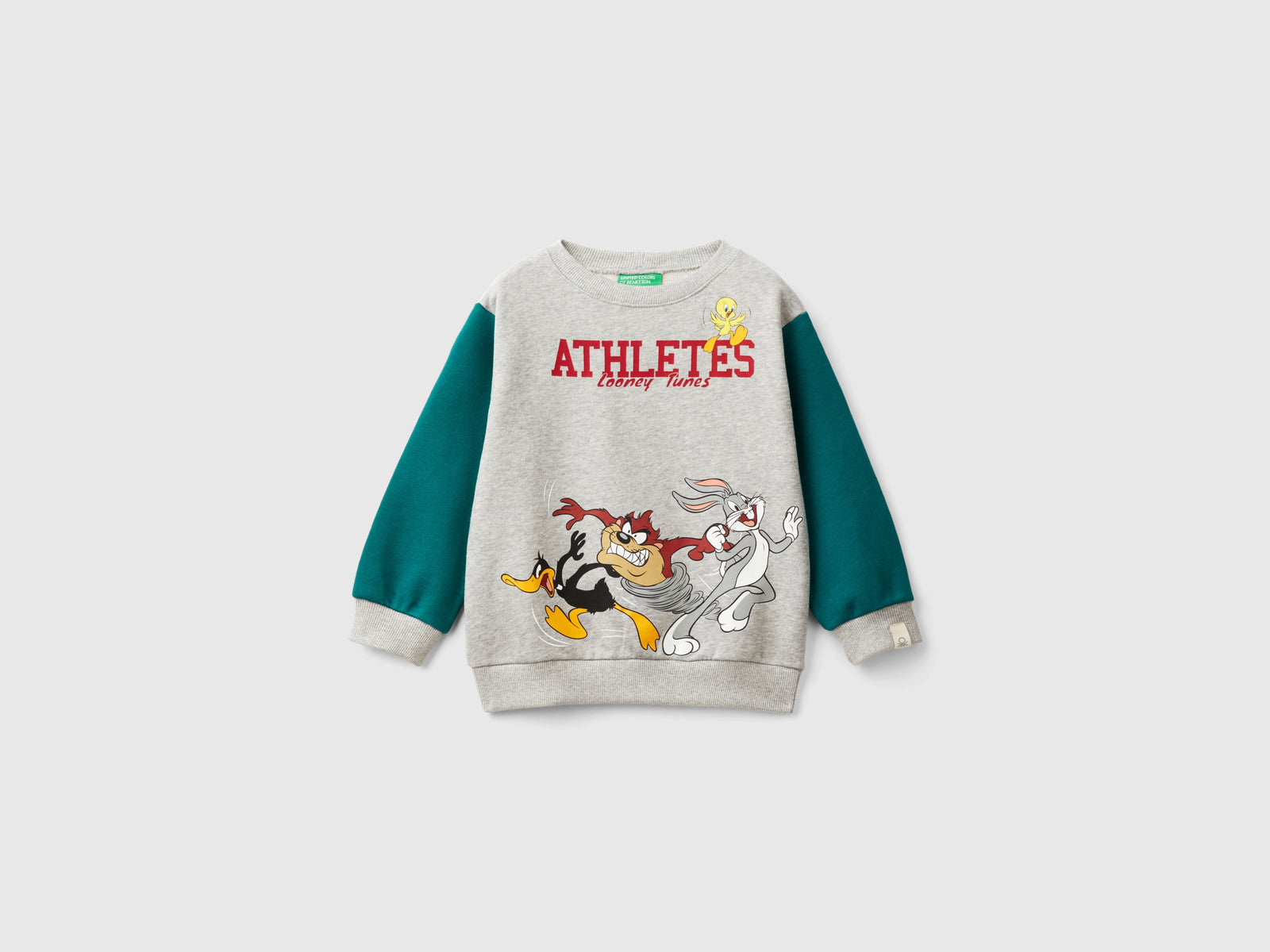 Felpa con stampa ©Looney Tunes da bimbo grigio scuro | Benetton Outlet