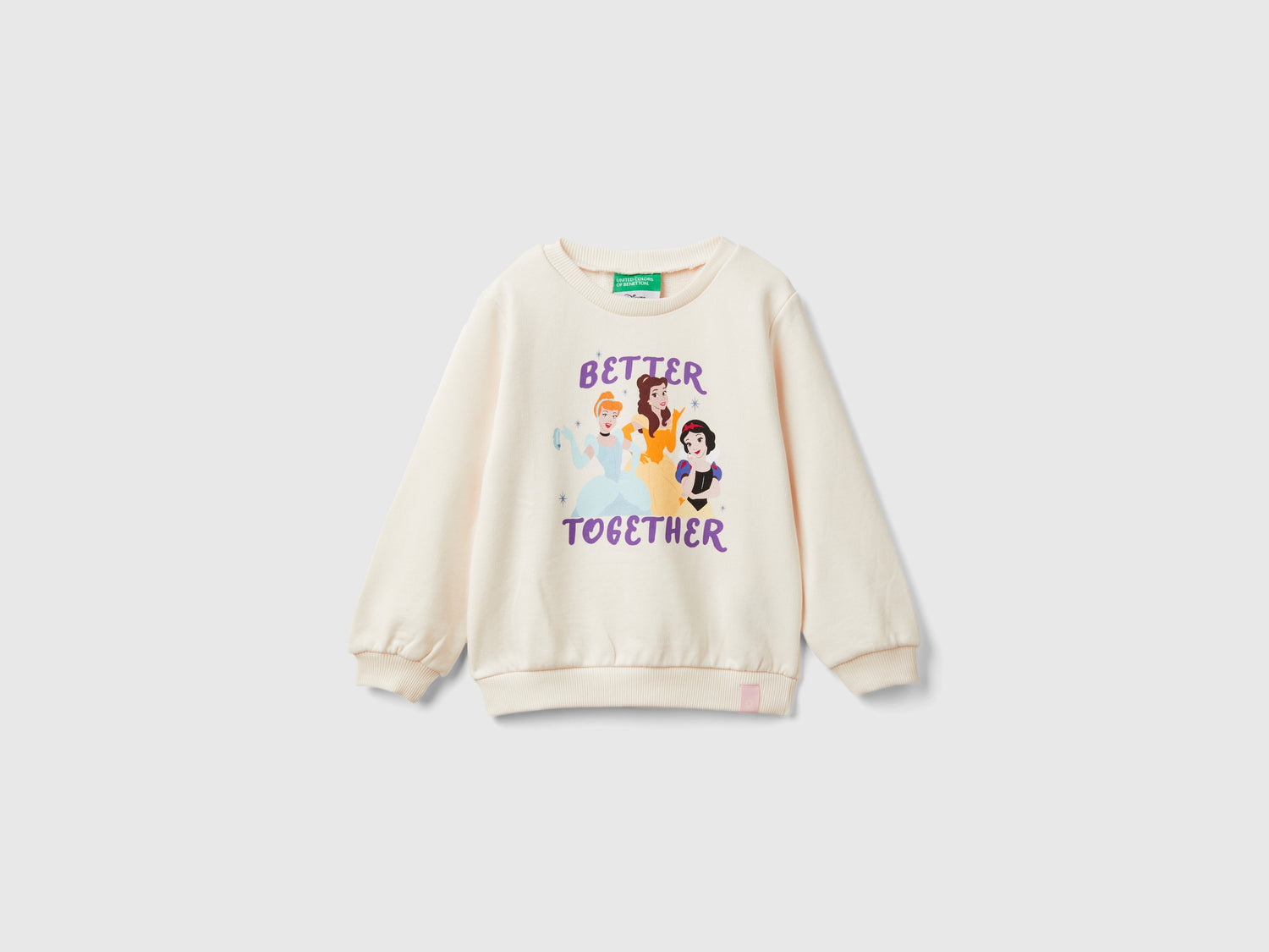 Felpa panna principesse ©Disney da bimba bianco panna | Benetton Outlet
