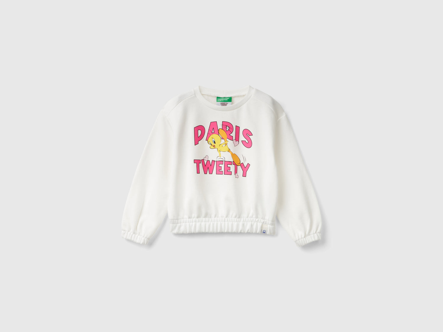 Felpa girocollo ©Looney Tunes da bimba bianco panna | Benetton Outlet
