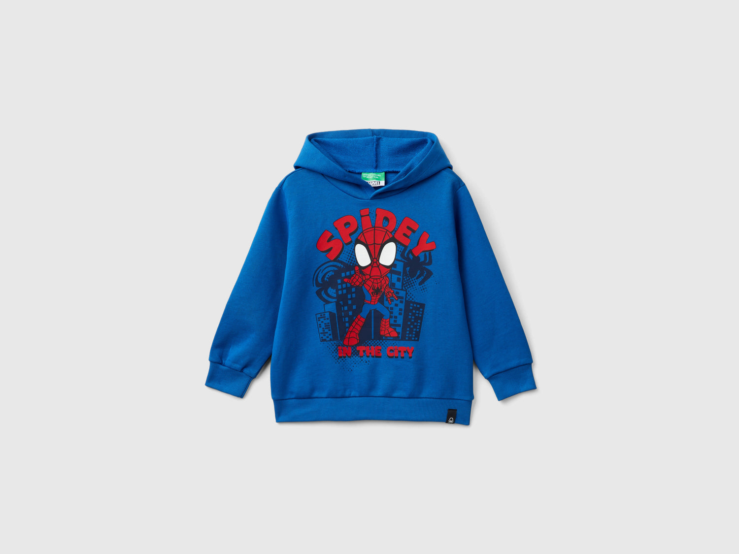 Felpa con cappuccio ©Marvel Spiderman da bimbo blu | Benetton Outlet
