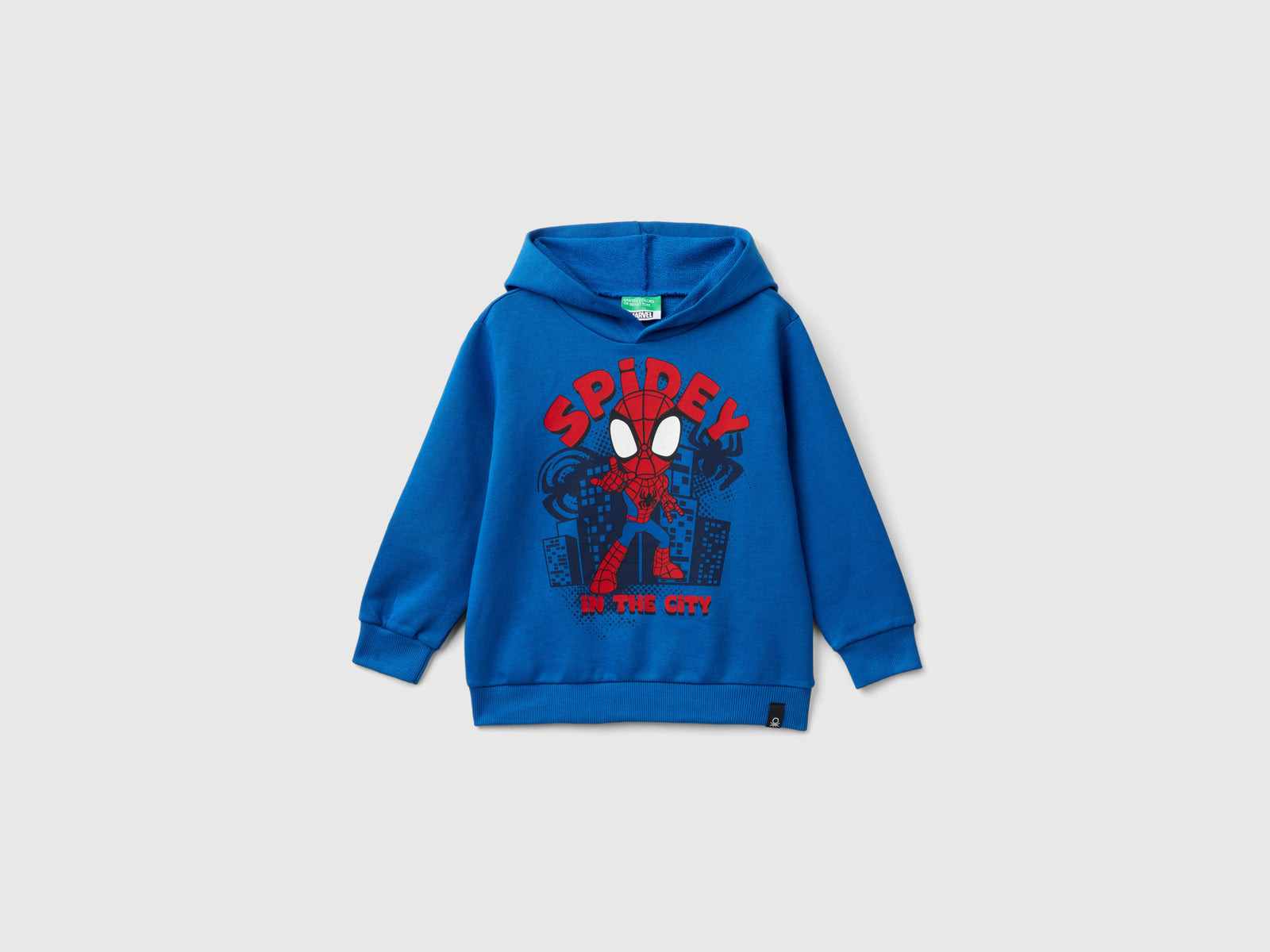 Felpa con cappuccio ©Marvel Spiderman da bimbo blu | Benetton Outlet