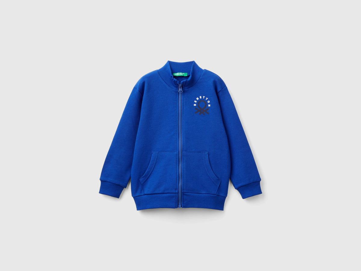 Organic cotton zip-up sweatshirt