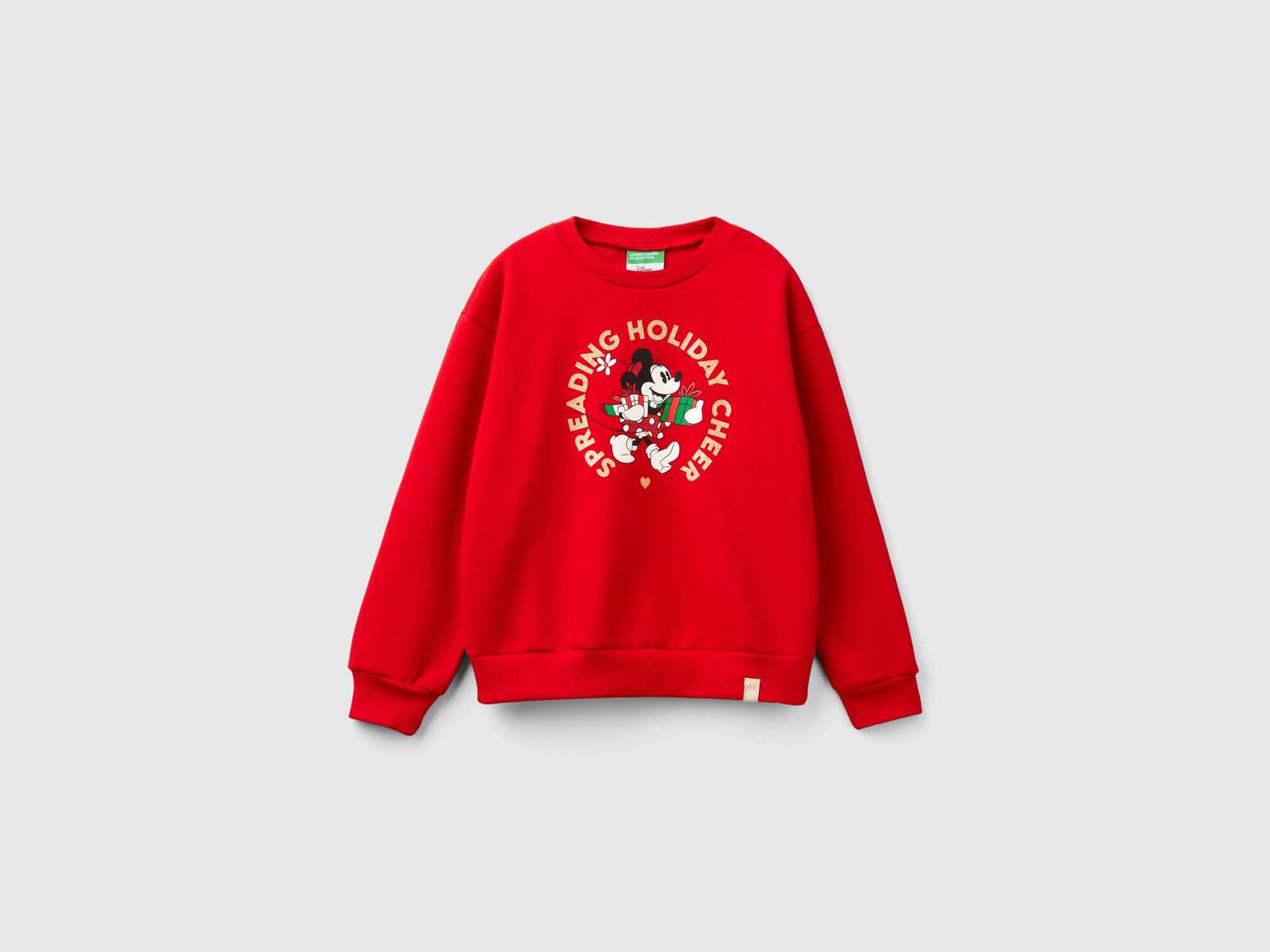 Felpa natalizia Minnie da bambina rosso | Benetton Outlet