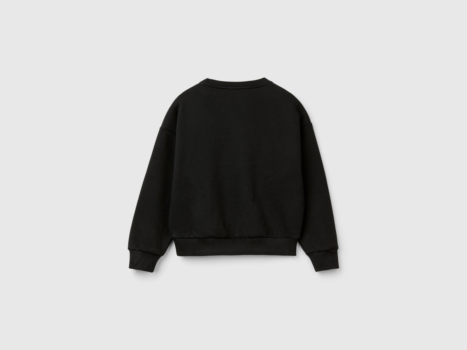 Felpa con paillettes cuore da bambina nero 2 | Benetton Outlet