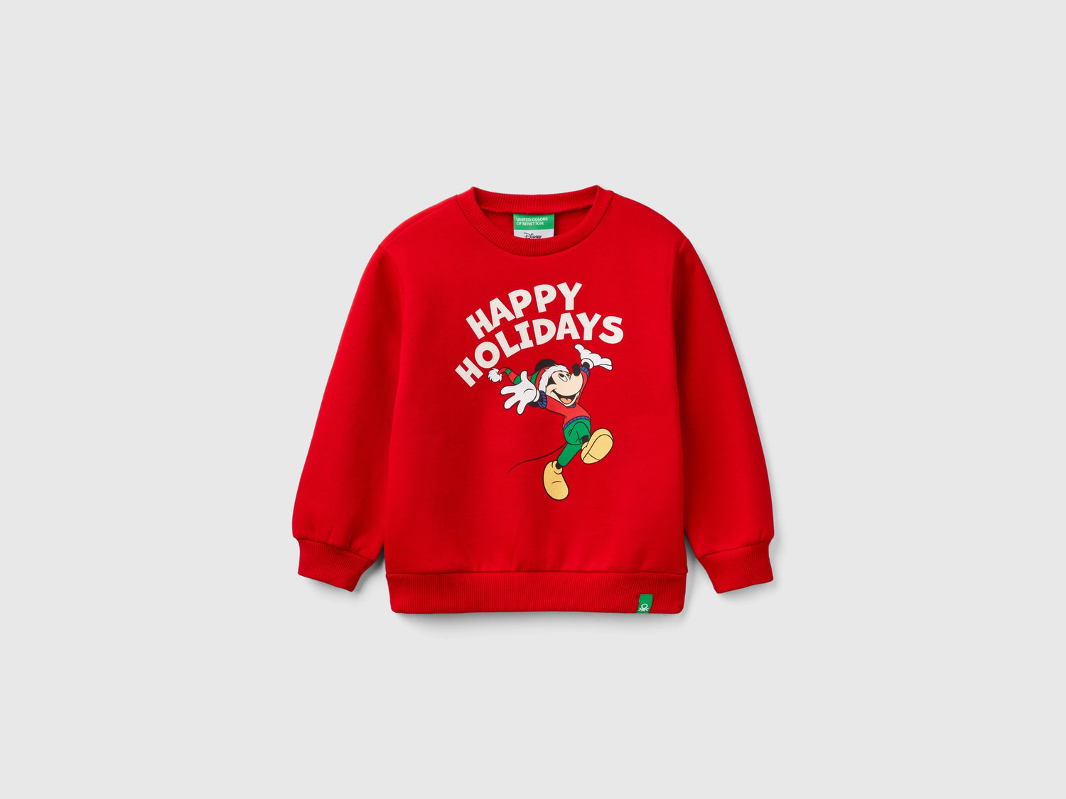 Felpa natalizia Mickey & Friends da bimbo rosso | Benetton Outlet