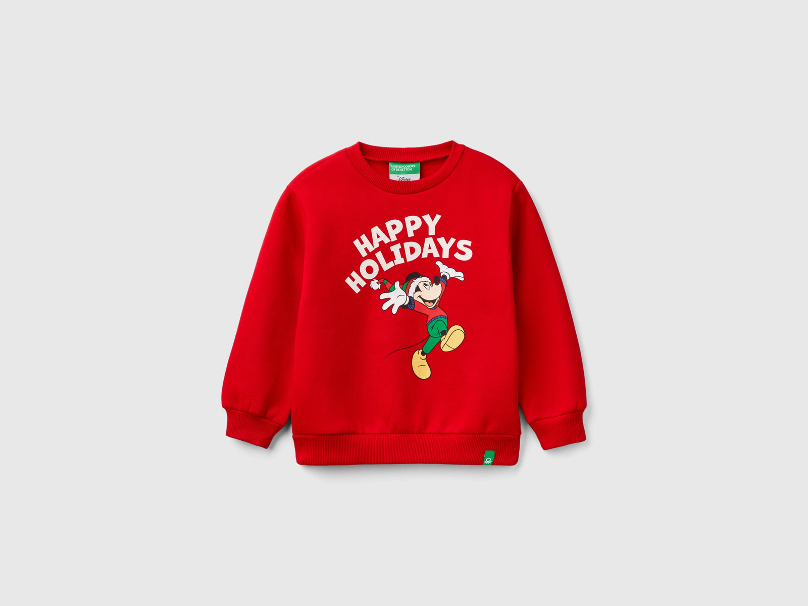 Felpa natalizia Mickey & Friends da bimbo rosso | Benetton Outlet