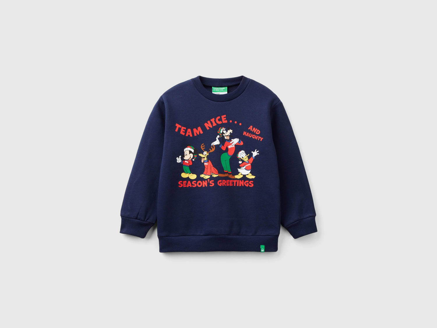 Felpa natalizia Mickey & Friends da bimbo blu scuro | Benetton Outlet