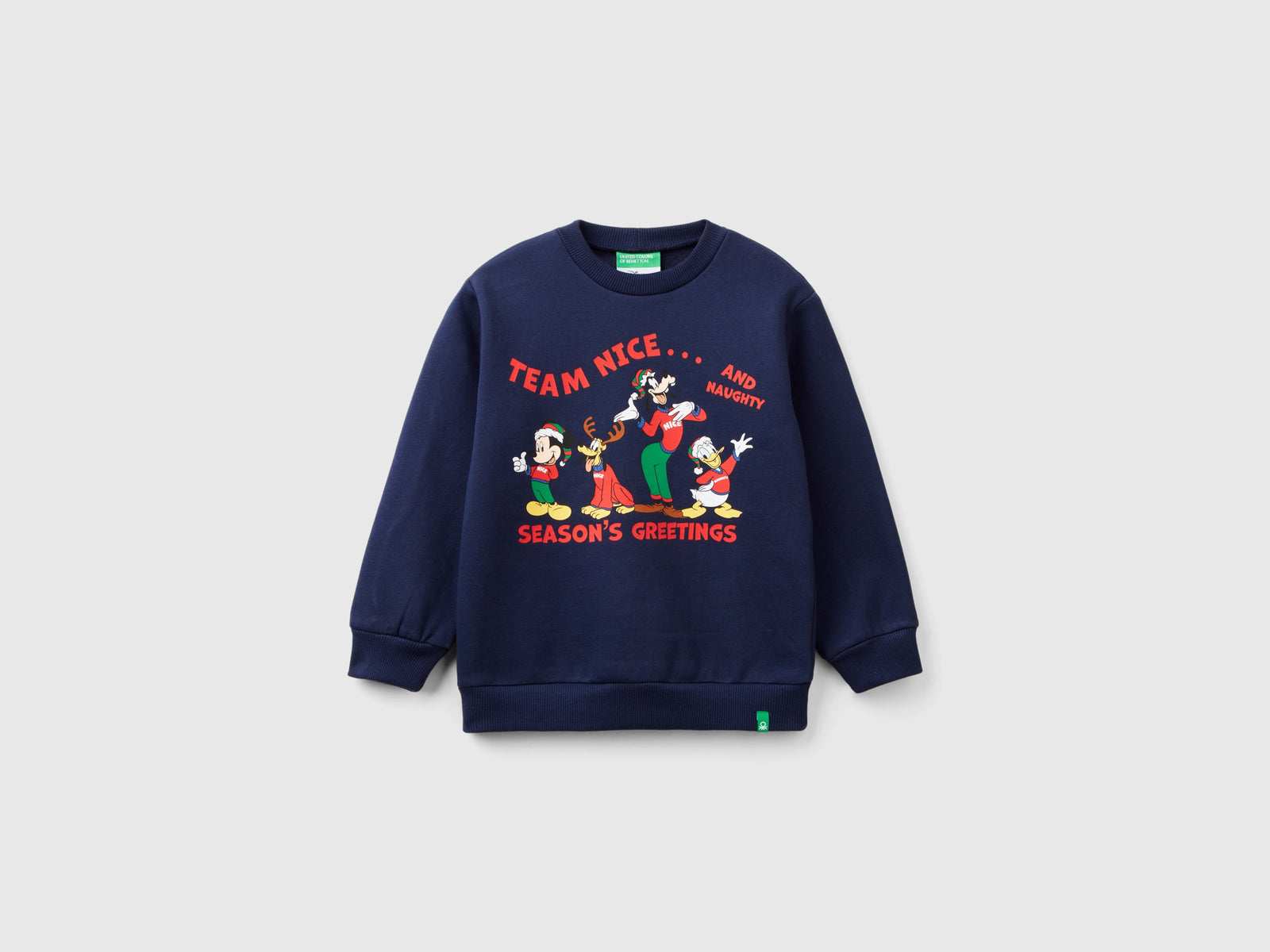 Felpa natalizia Mickey & Friends da bimbo blu scuro | Benetton Outlet