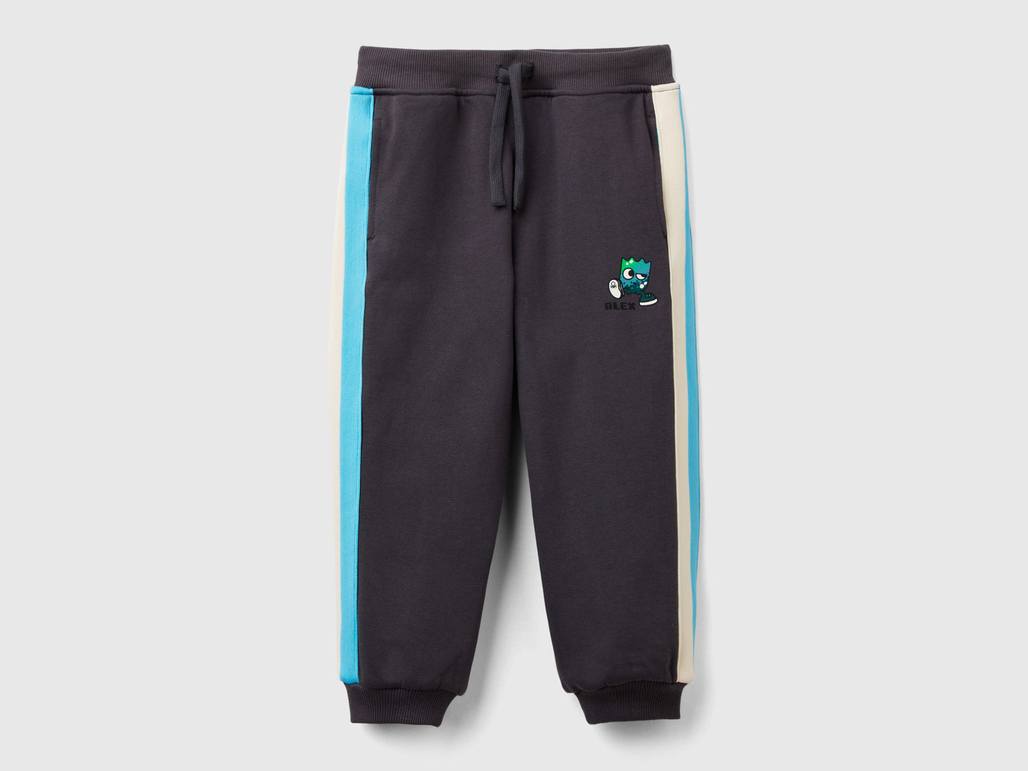 Joggers gamer in misto cotone da bimbo grigio scuro | Benetton Outlet