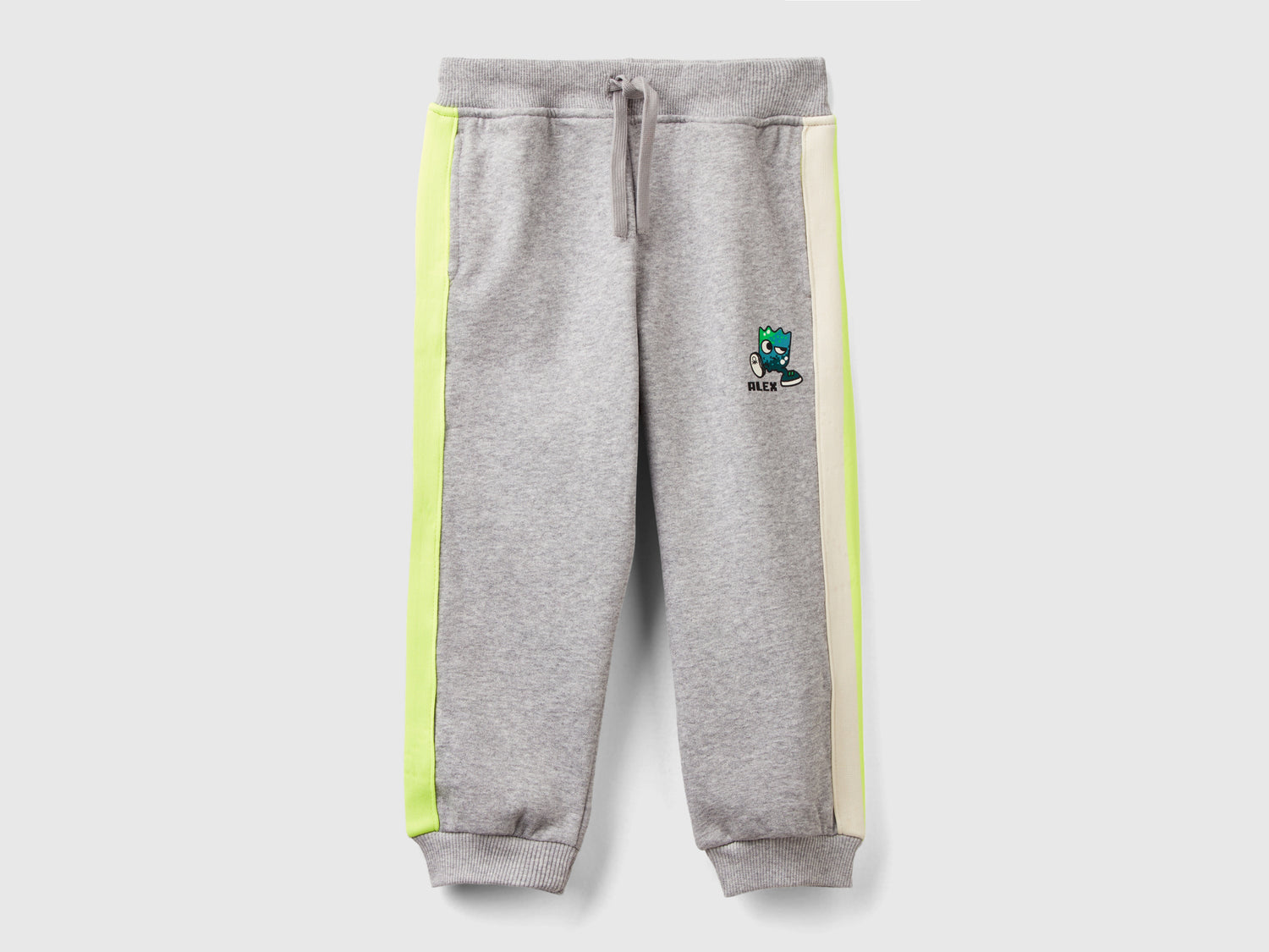 Joggers gamer in misto cotone da bimbo grigio chiaro | Benetton Outlet