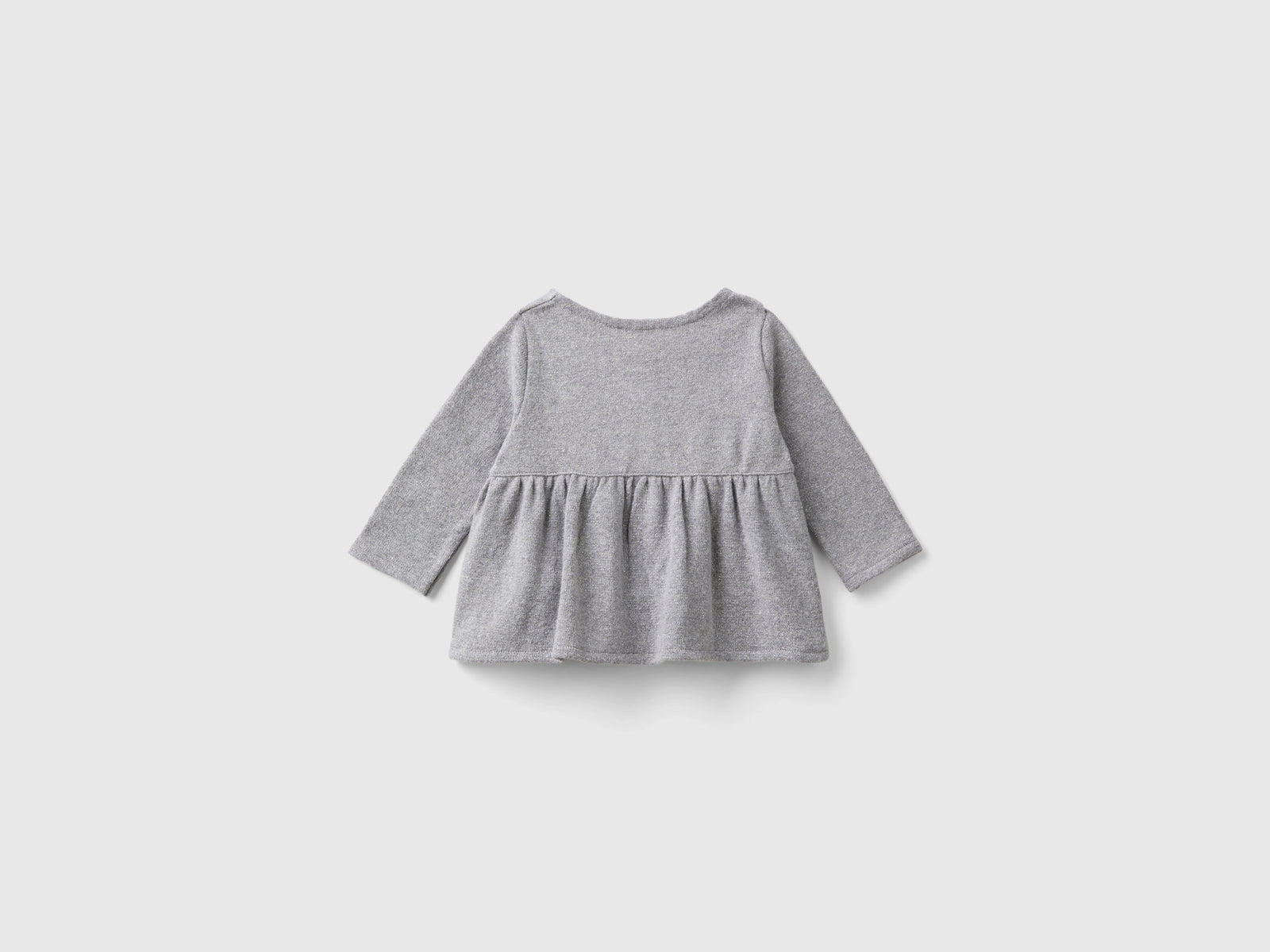 Felpa con lurex da neonato grigio 2 | Benetton Outlet